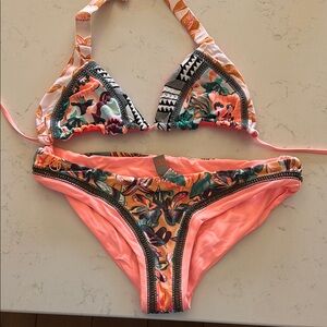 Maaji Coral Floral Triangle Bikini